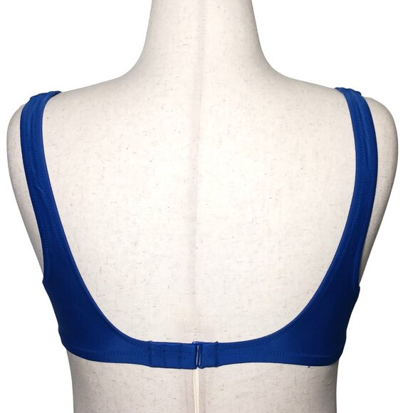 NEW J. Crew Women’s Heritage Scoopneck Bikini Top Blue Size M - Picture 4 of 10